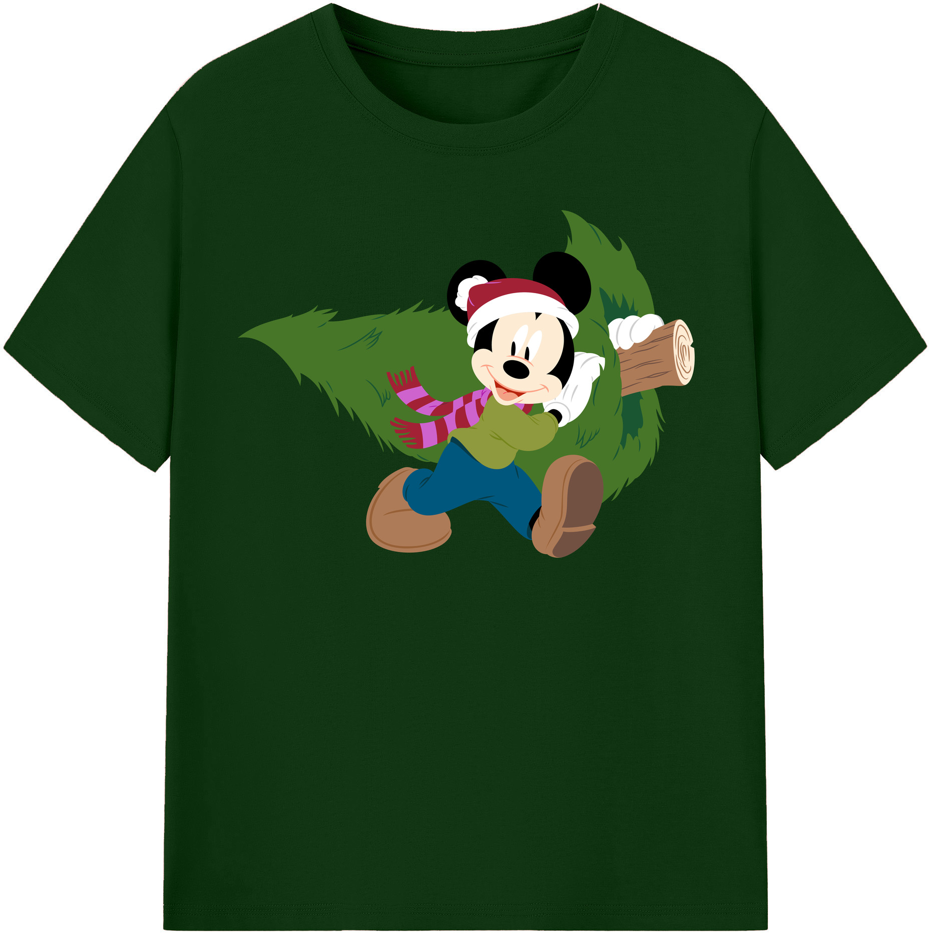 （画像用） ミッキーマウス Mickey Mouse 綿100％半袖Tシャツ（フロントプリント）